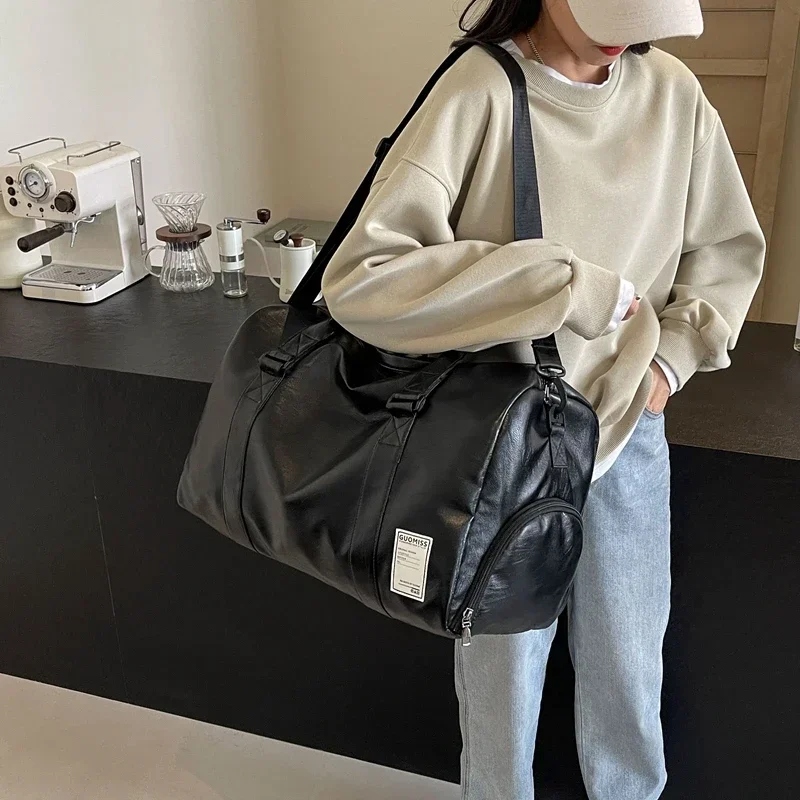 Hot Selling Solid Color PU High-quality High-capacity Travel Crossbody Bag 2024 New Design Fashionable Casual Women's Handbag