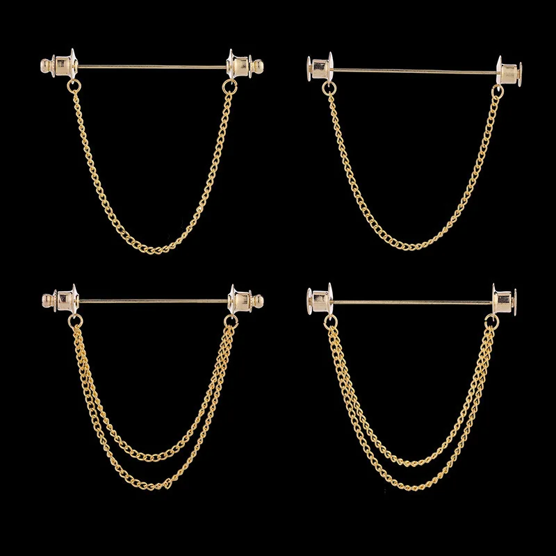 Shirt collar pin Tassel pin Collar buckle Accessories Brooch chain French men's pin Men's neckline Europe, America