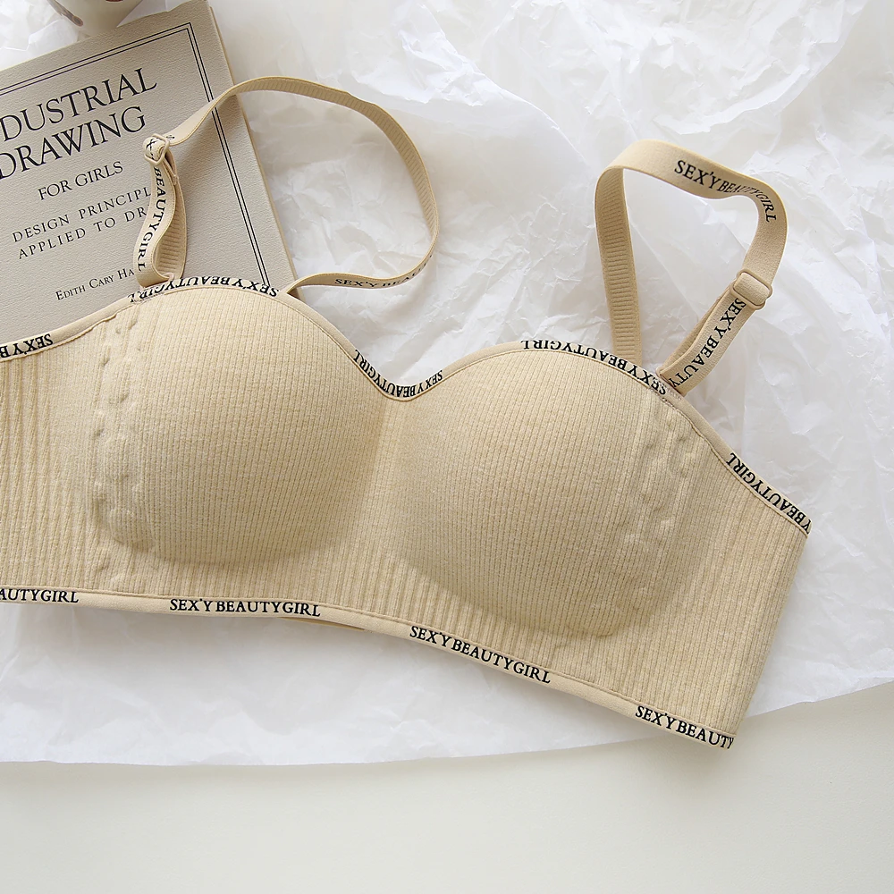 

Non-marking underwear women gathered small breasts show large lingerie top support half cup letters with bra sexy