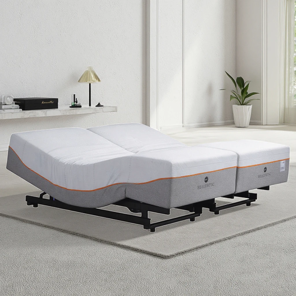 OEM&ODM Bedroom Zero Gravity Germany Okin Motor Split King Size Smart Electric Adjustable Bed With Mattress
