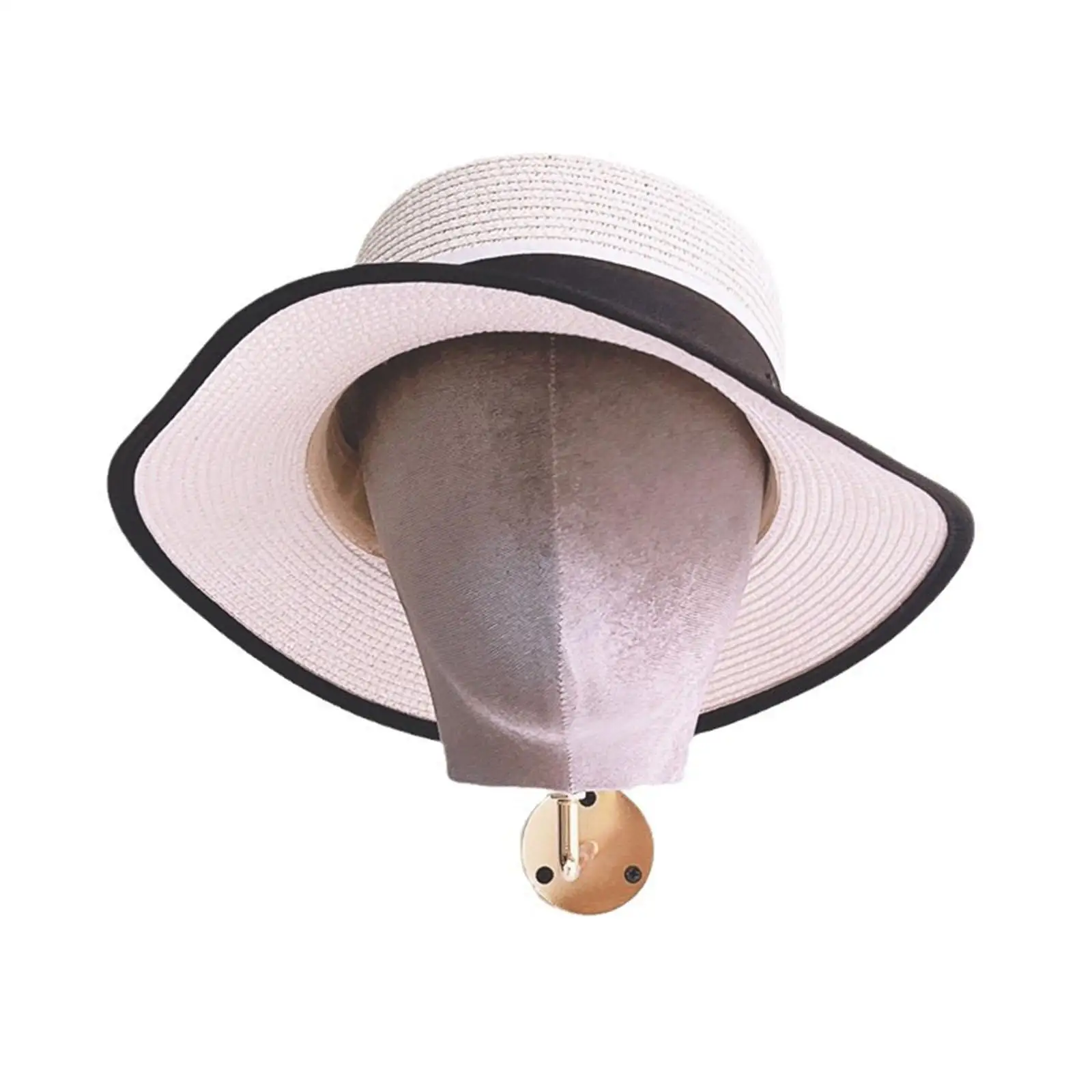 Portable Mannequin Head Holder Wall Mounted for Wig Display Hat Storage Rack Home Travel Salon