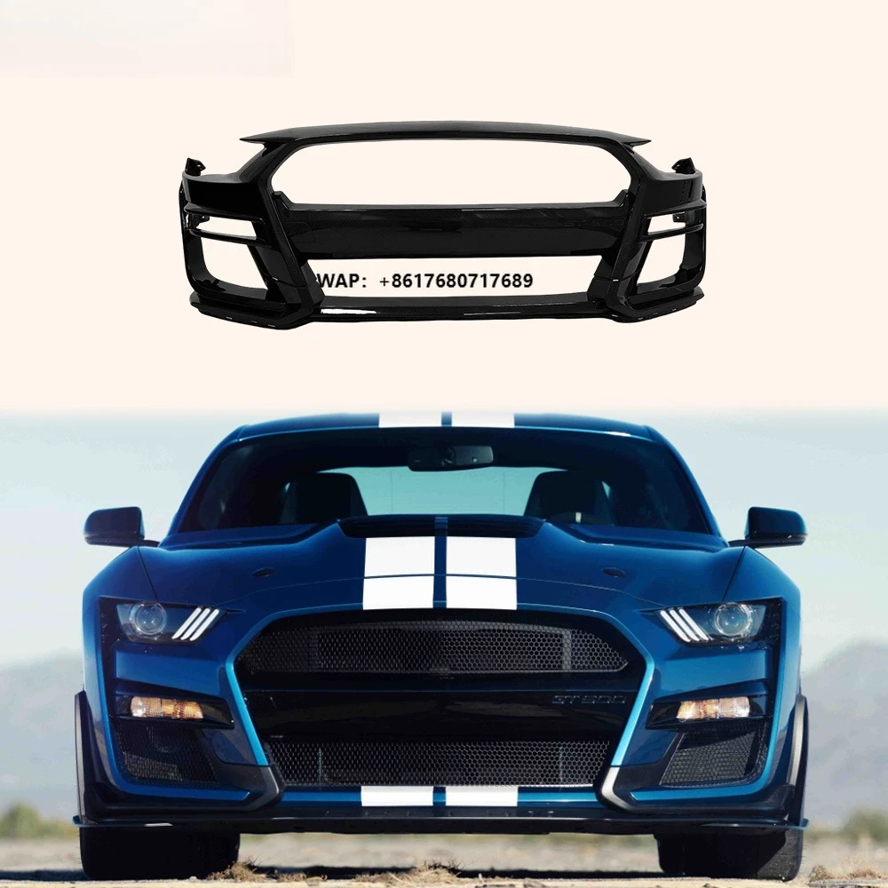

For Mustang Shelby GT500 18-23 Only Carbon XSJ Style Front Bumper Body Kits
