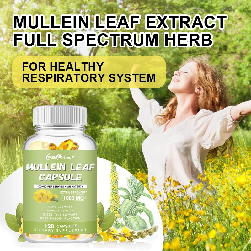 Mullein Capsules - Supports Healthy Respiratory Function and Mucous Membranes and Promotes Lung Cleansing