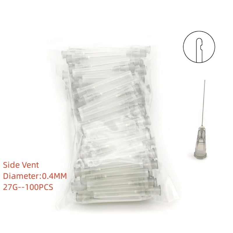 100 stücke Dental Endo Bewässerung Nadelspitze Zahnwurzelkanal Seitliche Bewässerung Nadel Durchmesser 0,3/0,4/0,5mm Zahnmedizin Liefert