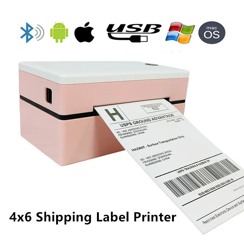 

Принтер Express Waybill 4x6 для доставки этикеток, штрих-код продукта, USB, Bluetooth, термопринтер, совместимый с мобильными телефонами и ПК