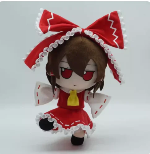 Figura bonita de Anime TouHou Project Hakurei Reimu, Cosplay de chica sentada, almohada Kawaii, regalos