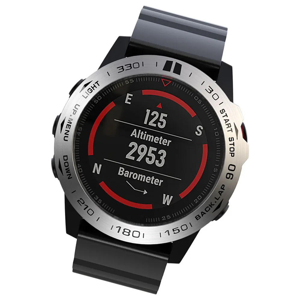 

Стильный металлический защитный чехол для часов, серебряное кольцо, черная рамка с надписью, шикарные аксессуары, совместимые с корпусом часов 5X