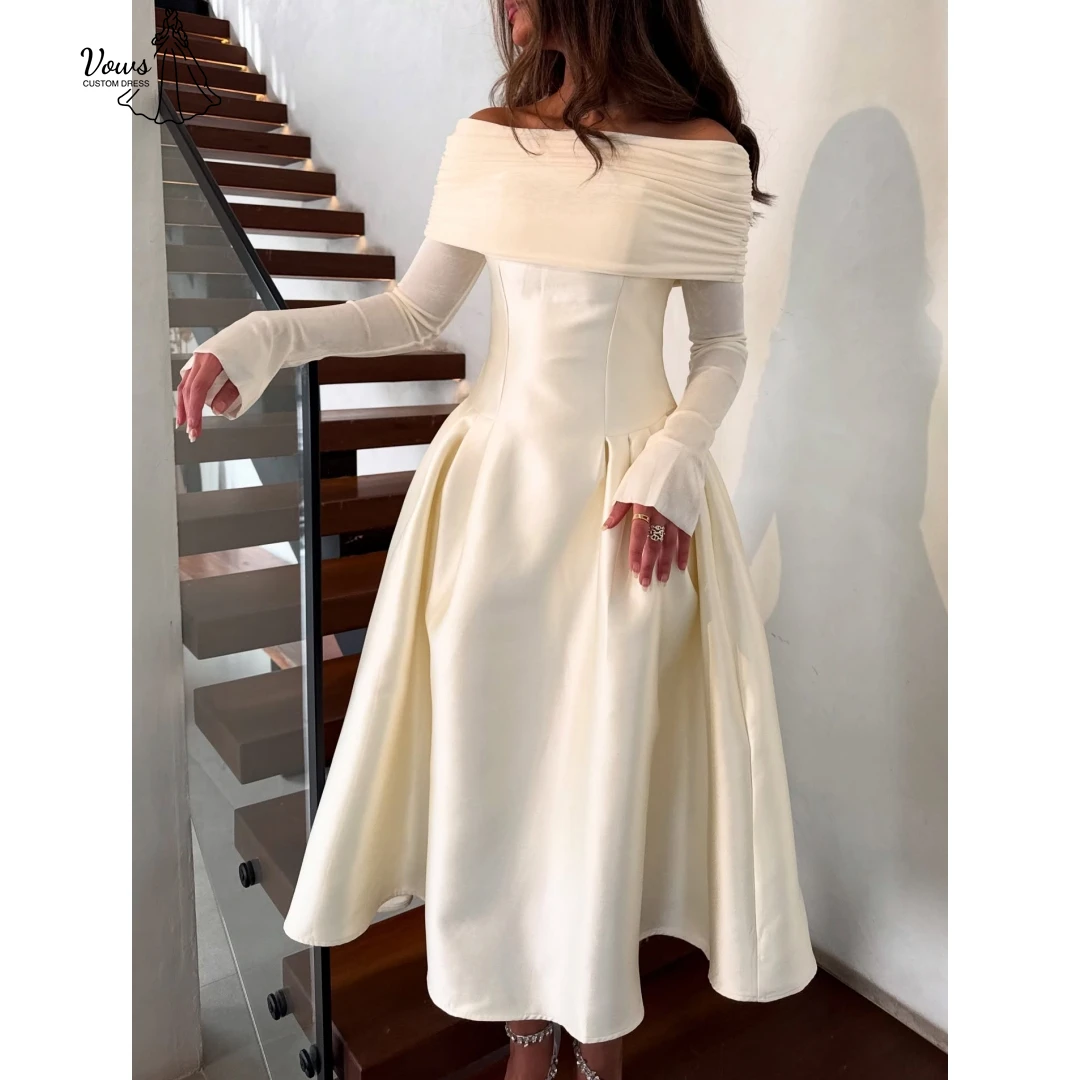 

Vows Satin Clothes Luxurious Party Dresses for Special Occasions Custom Made Line A Elegant Evening Dresses for Woman Luxury