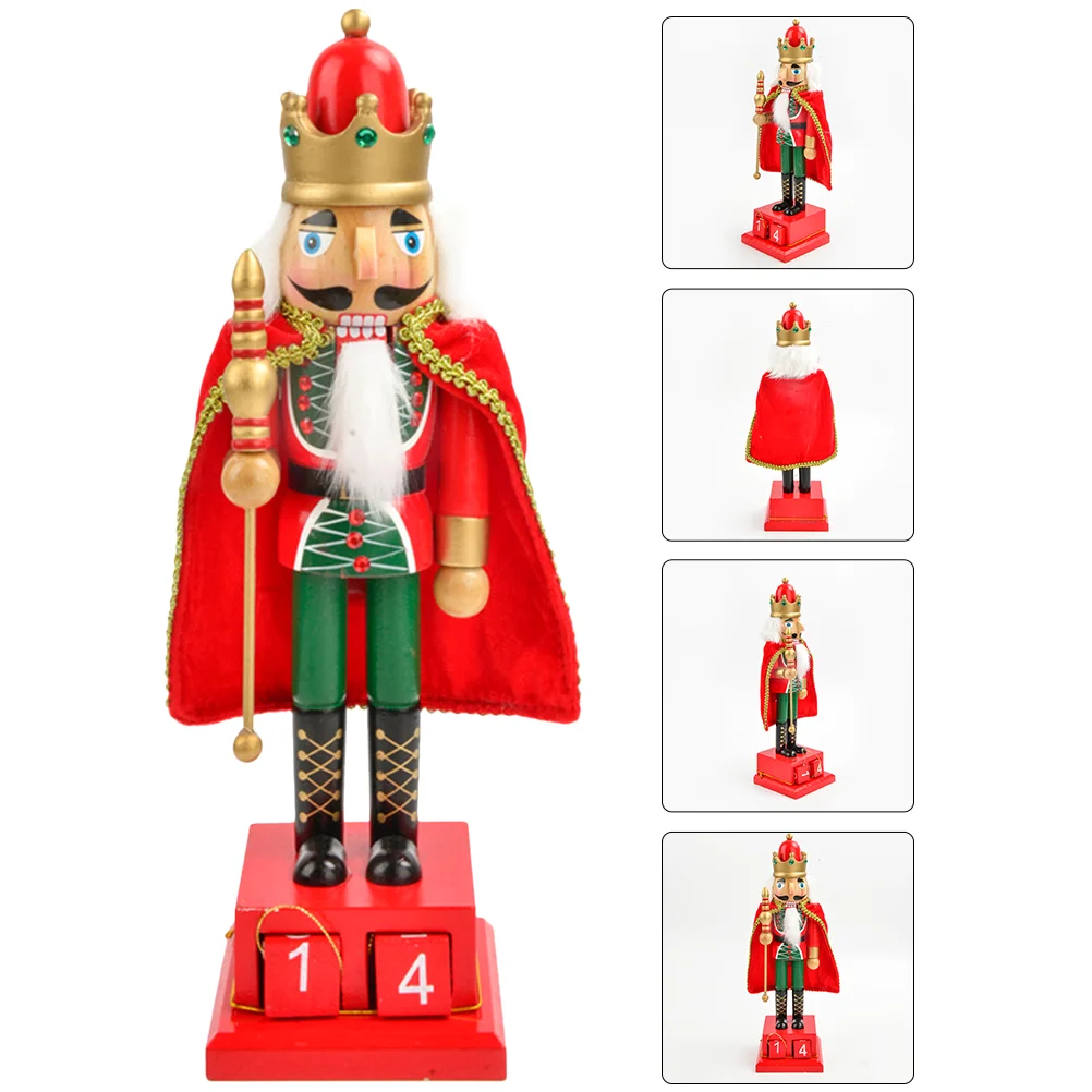 

Decor Nutcracker Calendar Holiday Ornament Countdown Calendars Red Desktop Xmas Party Christmas Figure