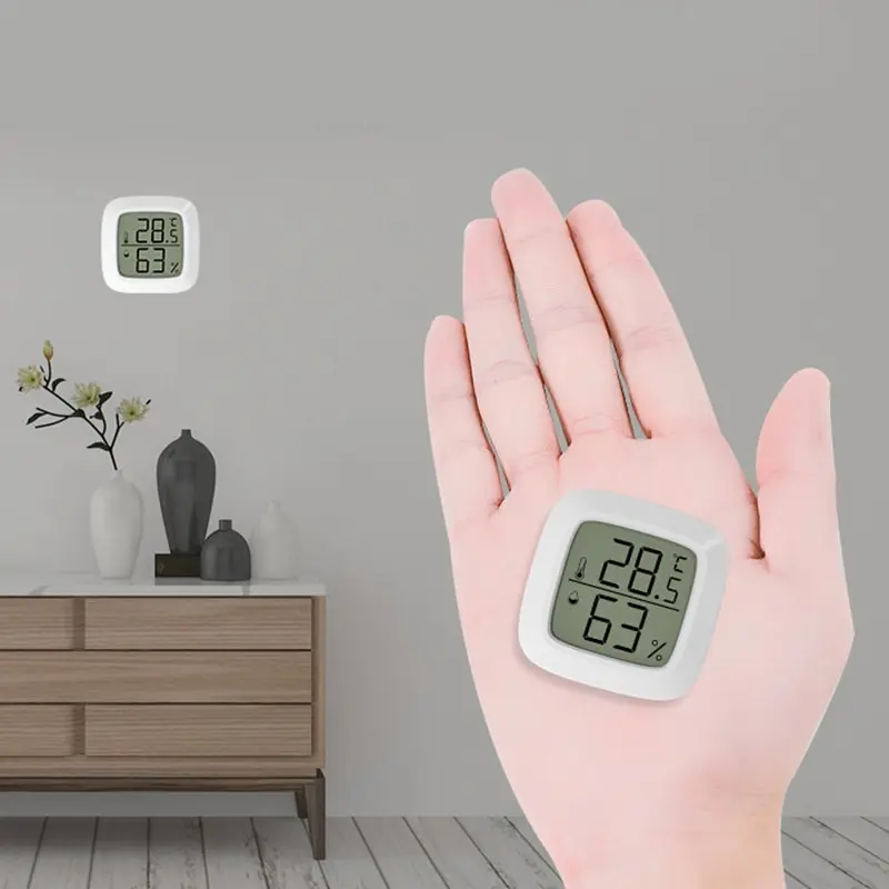 Mini LCD kỹ thuật số Nhiệt kế ẩm kế trong nhà phòng nhiệt độ và độ ẩm mét cảm biến mét nhà Nhiệt kế