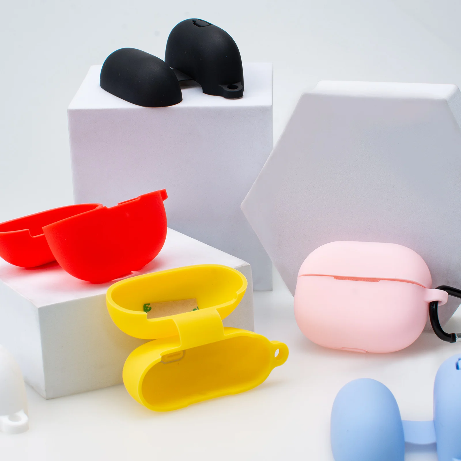 Capa protetora de fone de ouvido sem fio com gancho para Redmi Buds 3 Lite, Buds 3 Lite