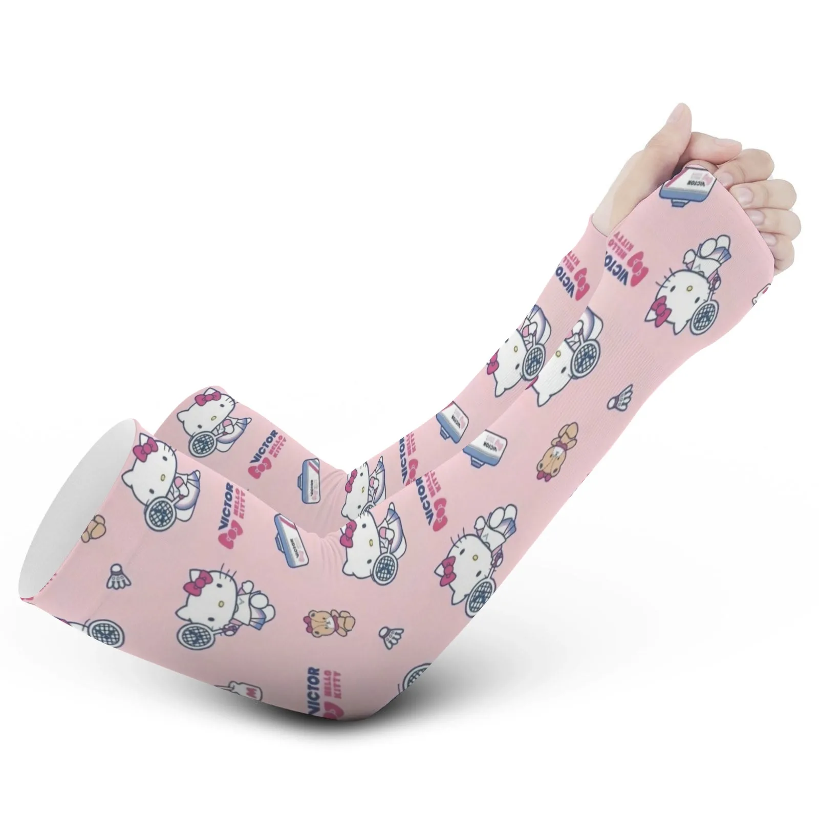 กีฬา Hello Kitty Sanrio น่ารักที่ปรับแต่งได้ - ปลอกแขนน้ําแข็งธีม - ป้องกันแสงแดด ระบายอากาศได้ดี และแห้งเร็วสําหรับไลฟ์สไตล์ที่กระตือรือร้น