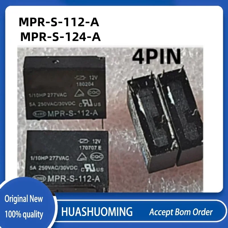 NeW  20PCS/LoT   MPR-S-112-A  MPR-S-112-A-12VDC  MPR-S-124-A-24VDC  MPR S 112 A 12V  MPR S 124 A 24V 4PIN 5A