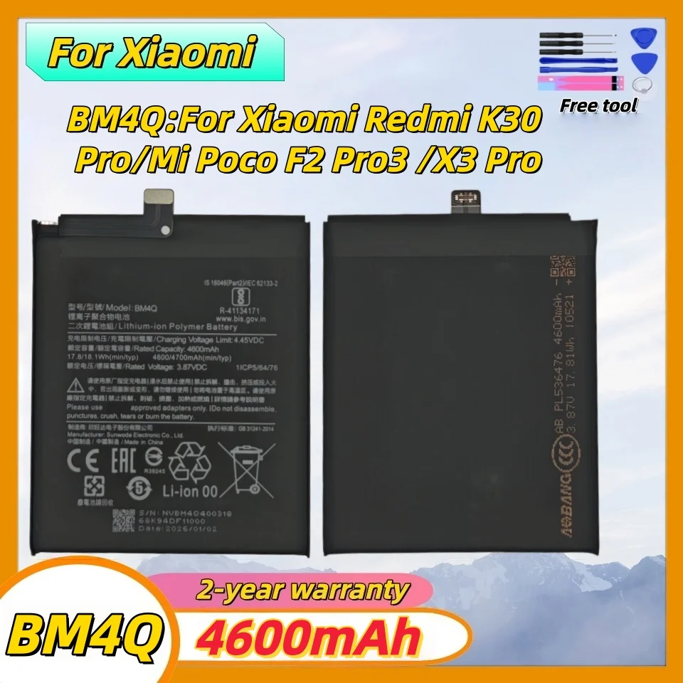 Brand New For Xiaomi Mi Redmi Note K20 K30 Pro 5 7 8 9 9S 9T 10 10X 10T 10X 11T 11 Ultra 11T POCO X3 F2 4X Pro Lithium Battery