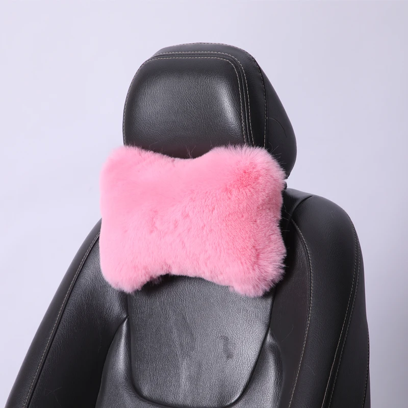 Car Seat Neck Rest Pillow Winter plush Car Headrest Plush warmth and comfort Universal Lumbar Pillow Support Accessories Back