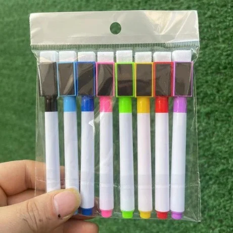 8-Farben Whiteboard-Marker mit Magnetischem Radierer, Geeignet für Büro-Whiteboards, Kalender, Unterricht, Geschenke – Detail 3