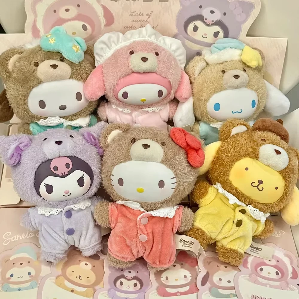 

TOPTOY Sanrio Latte Baby Series Plush Blind Box Hello Kitty Kuromi Cute Pendant Dolls Toy Guess Bag Mystery Box Children Gifts