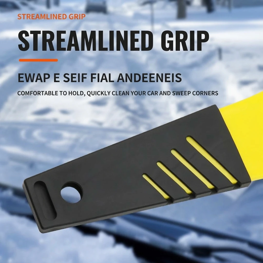 YGTITAN Car Snow Shovel, Portable Ice Scraper and Snow Removal Tool for Vehicle Windshield & Windows, Compact