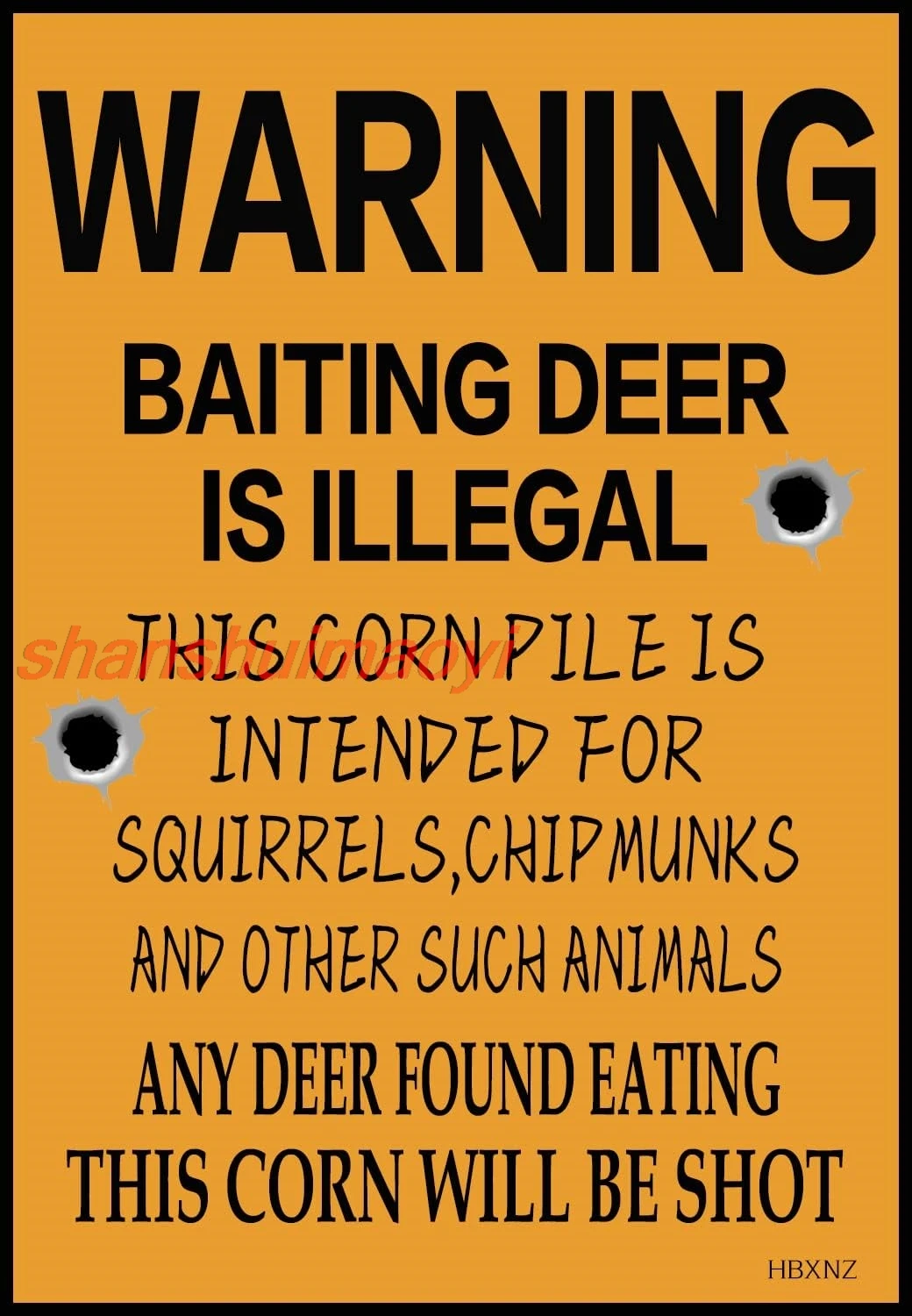 Baiting Deer Illegal Warning Funny Tin Sign Hunting Cabin Garage Bar Wall Decor Metal Sign 8x12 Inches ALL