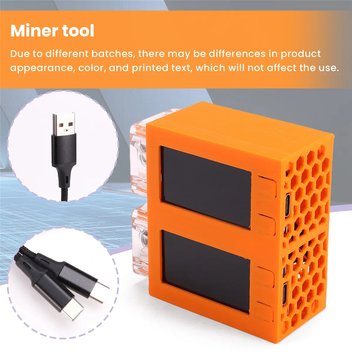 NerdMiner V2 마이너 78KH/Sx2 듀얼 스크린 BTC 솔로 복권 마이너, 비트코인 너드 마이너 복권 마이너, 발광 선풍기, D