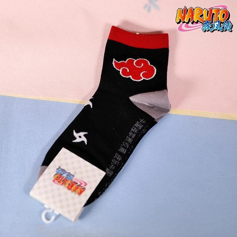 New NARUTO Uzumaki Naruto Uchiha Itachi cartoon cute knitted socks students comfortable sweat-absorbent breathable sports socks view 2