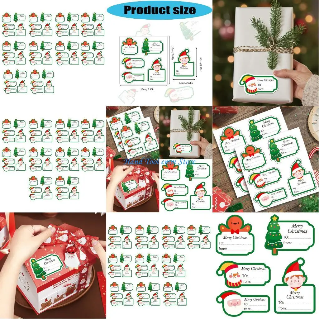 

H37F Multipurpose Christmas Sticker Paper Seals for Crafts and Home Decoration