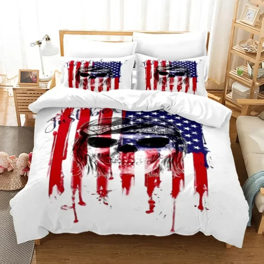 3d Print United States of America Flag Comfortable Duvet Quilt Cover Pillowcase Bedding Set Bedroom Decoration Home Textile