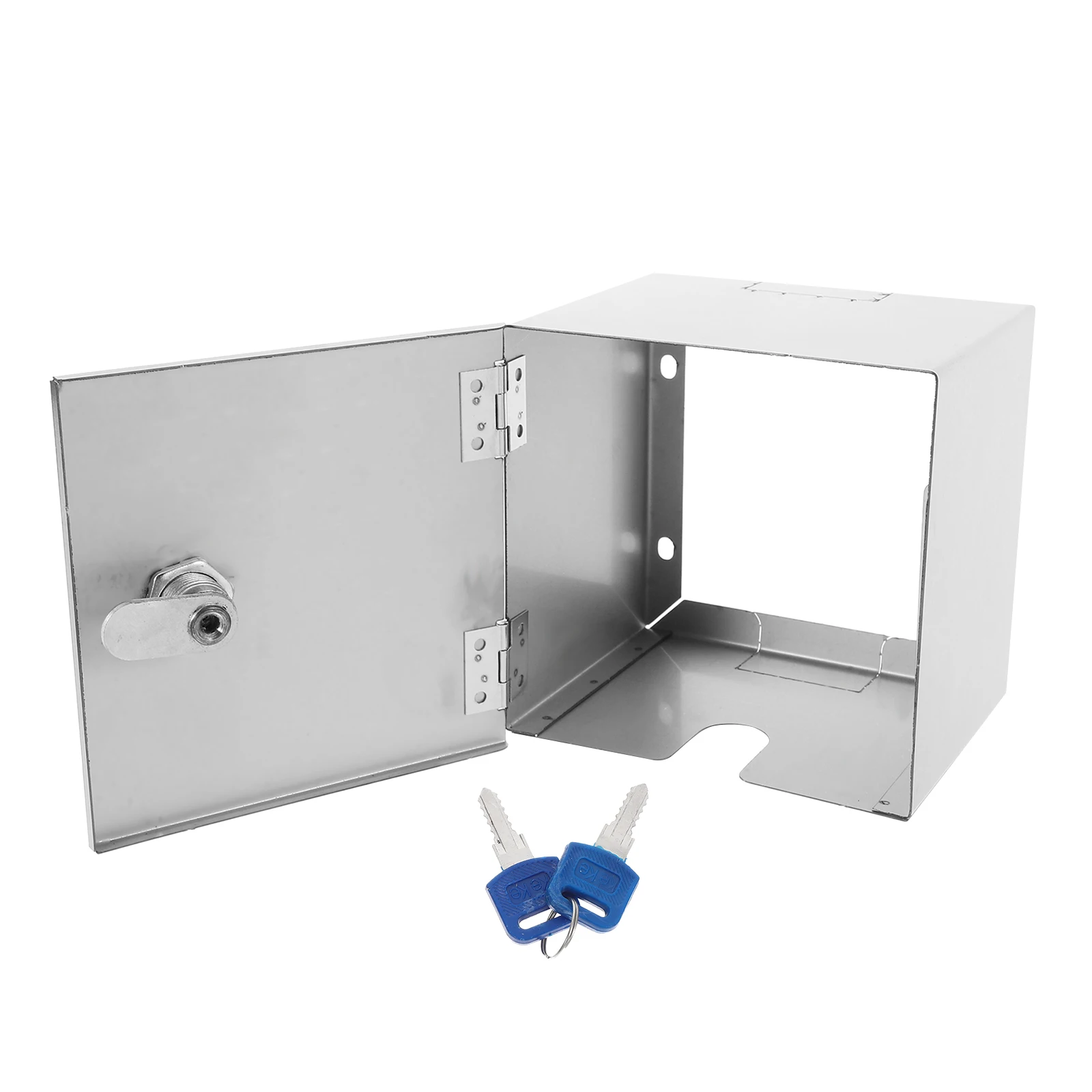 Heavy Duty Stainless Steel Socket Protection Box Anti-Theft Lockable Outlet Cover for Outdoor Indoor Safety Tamper Proof