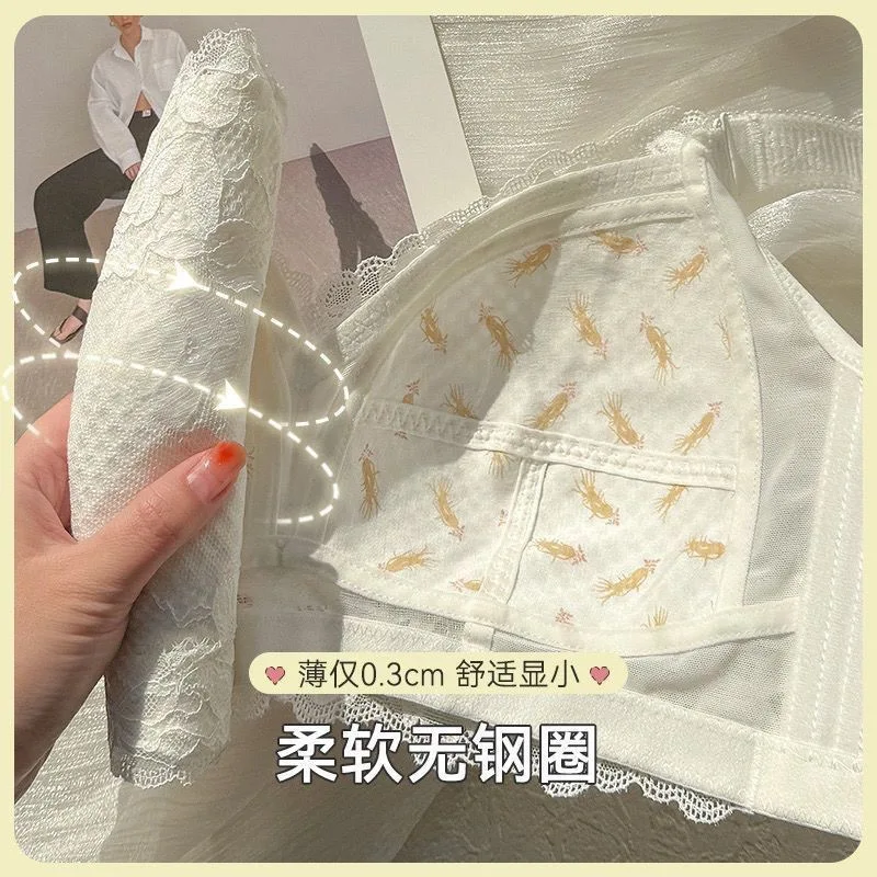 초박형 레이스 여름 새로운 통기성 브래지어, 대형 속옷, 여성용 모임 브래지어