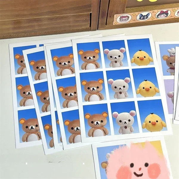 

new cute qingsongxiong Steve Cute Bear ID Photo Sticker new