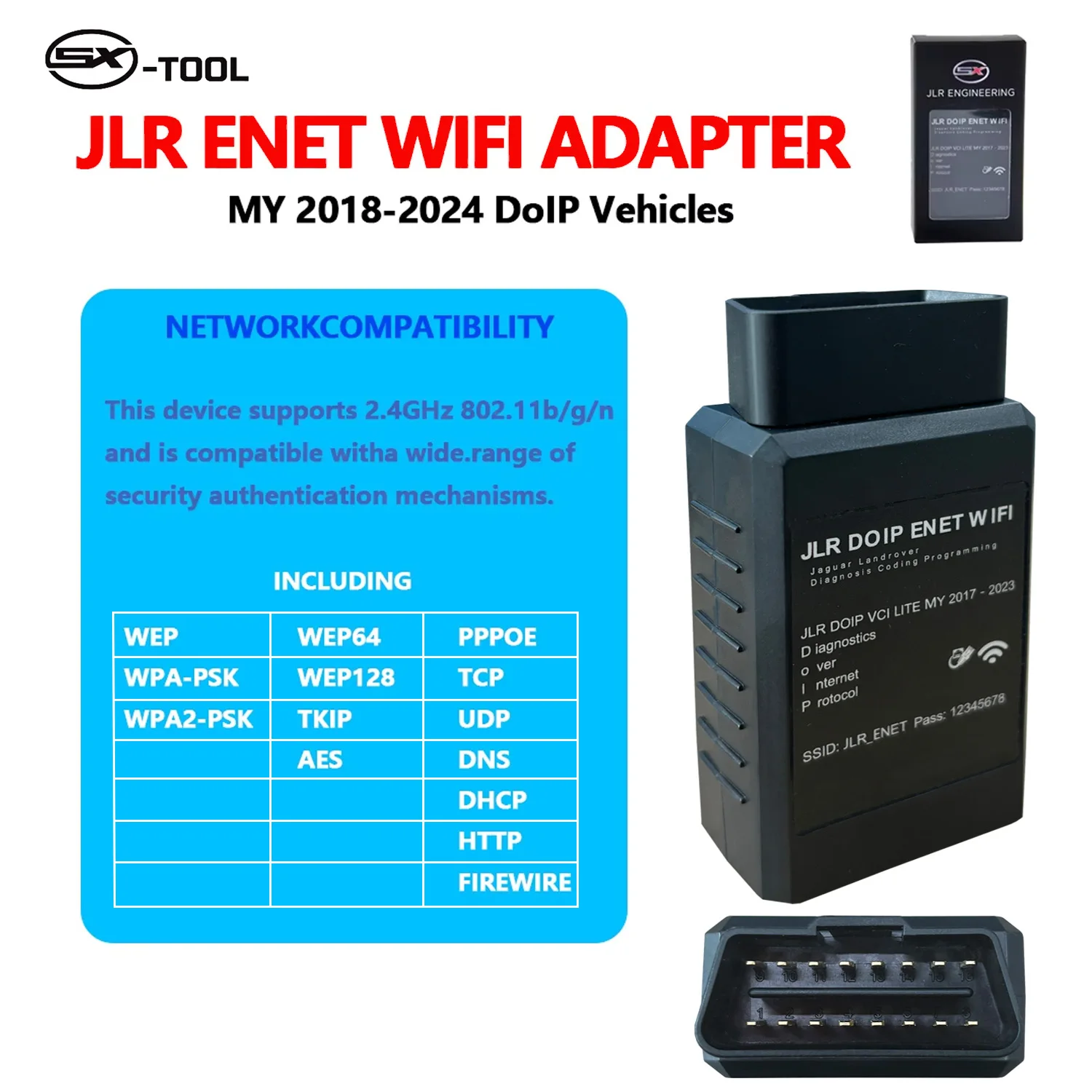 SX-TOOL ENET WiFi DoIP for Jaguar Land Rover 2018-2025
