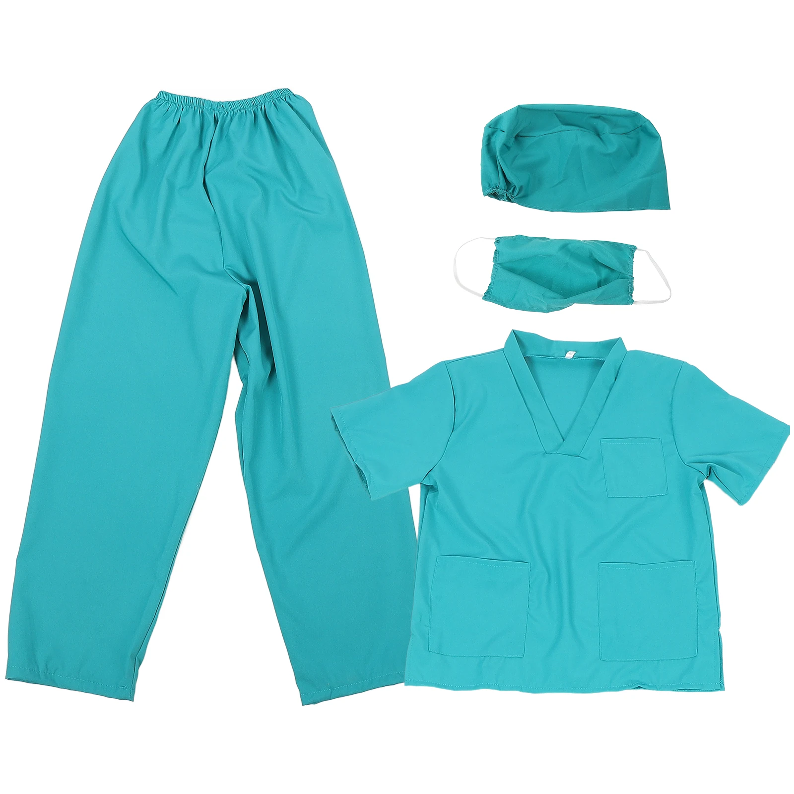 1 conjunto 1 conjunto crianças médico traje da criança algodão cosplay roupas do médico role play festa de aniversário desempenho caber 120-130cm