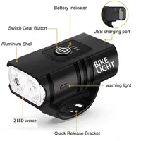 1000LM Bicycle Front Light Bright Bike Led Flashlight Bicycle Lantern USB Rechargeable MTB Bike Rear Lamp for Cycling Headlight