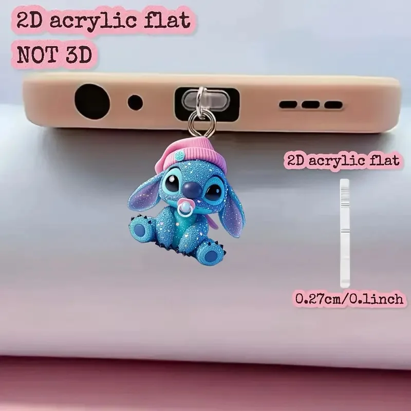 Staubdichter Stecker für iPhone und Android: Neuer Disney Anime 2D Flugzeug-Design Typ-C Ladeanschluss Staubschutz Ornament Geschenk
