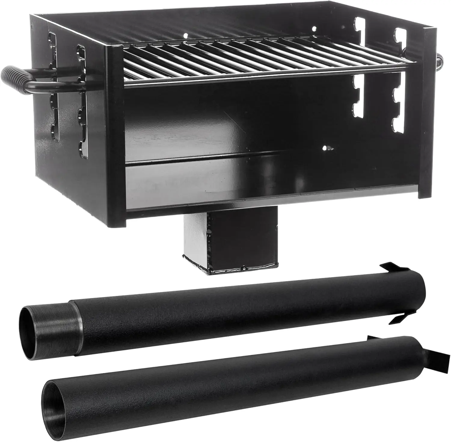 Commercial Grade Park Grill – Heavy-Duty Steel with 300 Sq Inch Cooking Grate, 360° Swivel Post, Made in the USA by Jamestown Ad