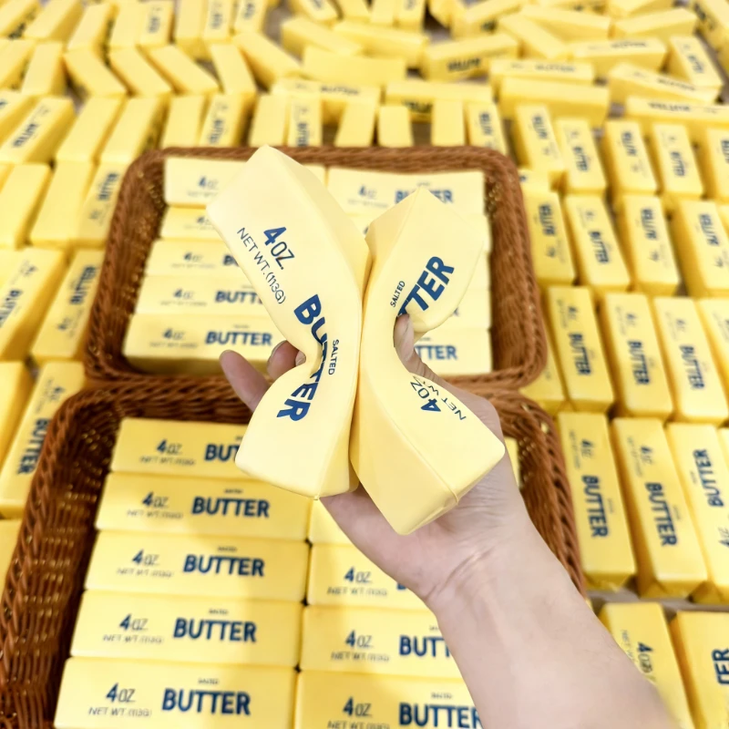 Butter Stick Squishy Slow Rising Squishy Kawaii Fidget Toy 4oz Salted Simulation Butter Stress Relief For Adults Relax Gift