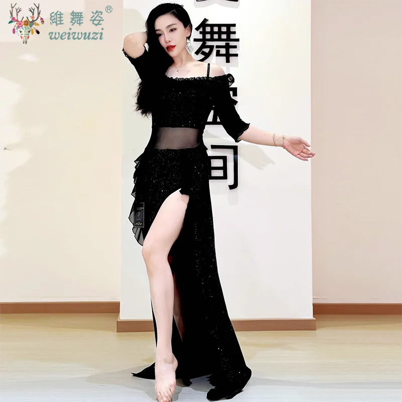 مجموعة ممارسة الرقص الشرقي للنساء، أزياء أداء مزاجية أنيقة للبالغين، ملابس تدريب احترافية للرقص الشرقي