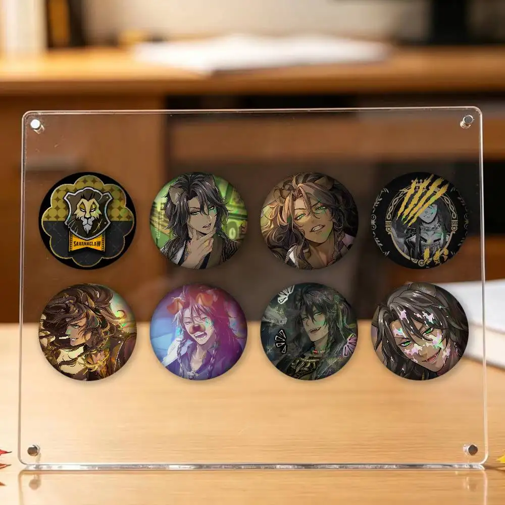 Twisted Wonderland Leona Kingscholar  Creative Tinplate Soft Button Pins Animal Icon Brooch Lapel Backpack Badge Accessories Pin