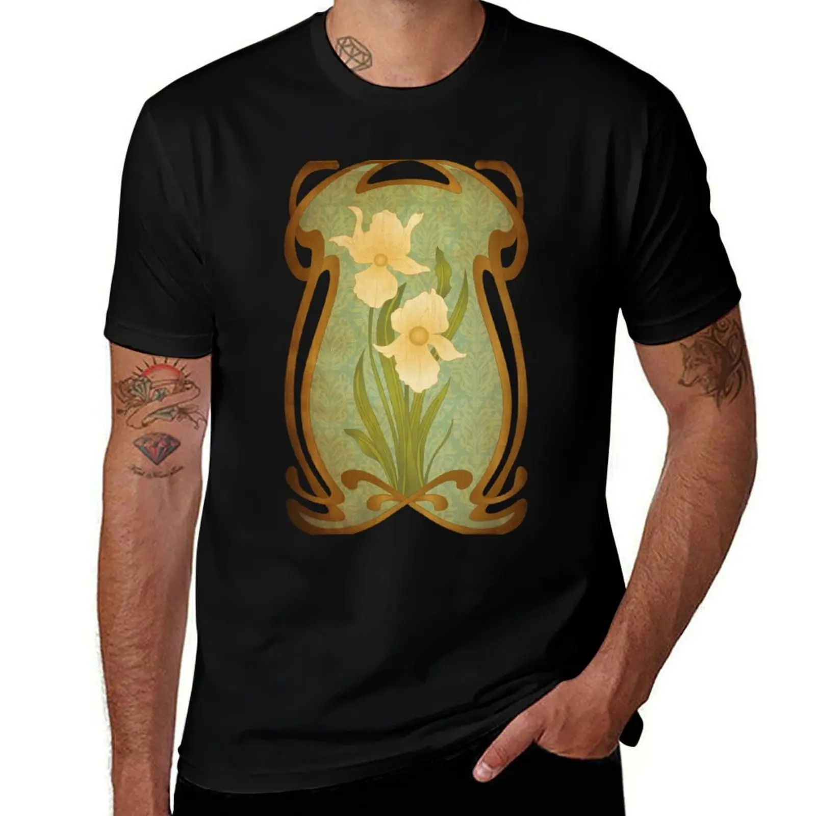 Art Nouveau Flowers T-Shirt sublime plain funny t shirts men