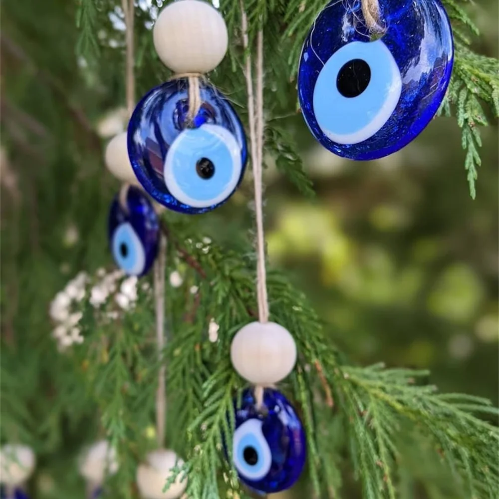 Evil Eye Wall Hanging Glass Blue Eye Wall Charm Home Decor Home Gift Idea House Protection Turkish Evil Eye Gift Wall Decoration