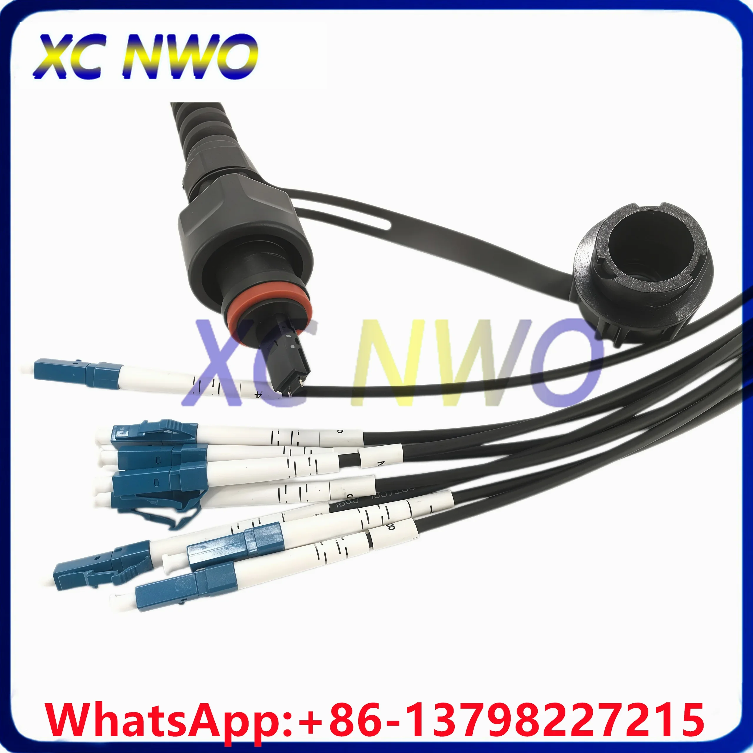 ODVA-MPO/APC female  compatible wit TE 8C, SM, G657A1 , TPU black  6.0 mm, armored optical cable, B polarity, 150M with PCD310