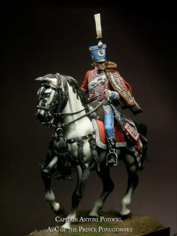 

1/32 54mm Scale Resin Figure Assembled Model Kit Historical Military Capitain Antoni Potocki Unassembled Unpainted Free Shipping