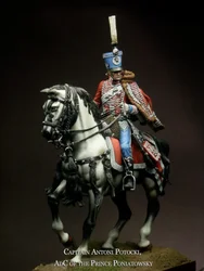 1/32 54mm Scale Resin Figure Assembled Model Kit Historical Military Capitain Antoni Potocki Unassembled Unpainted Free Shipping