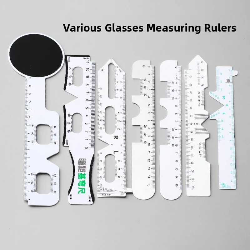 PVC Plastic Eyeglass Measurement Tool Optical Shop PD Measurement Eye Blocking Multi-Use Ruler for Prescription Glasses