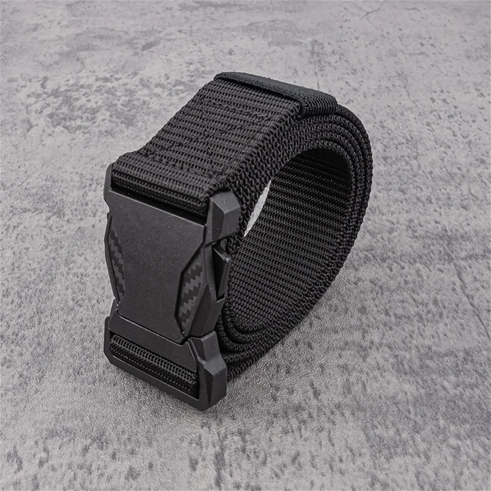 Mannen Outdoor Tactische Riem Snelsluiting Casual Sport Nylon Canvas Riemen Multifunctionele Jacht Geweven Militaire Riem