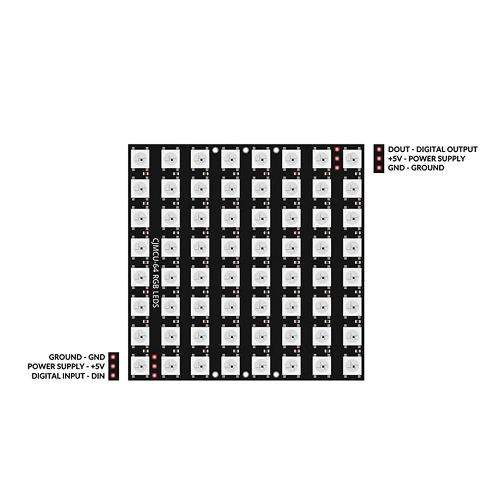 AFOURT-9 X U 64 LED Matrix Panel CJMCU-8X8 Module Compatible With For Arduino And For Raspberry Pi