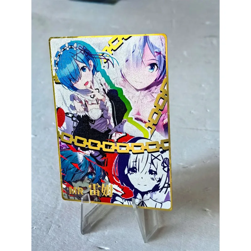 Anime New Mr Goddess Story Kamisato Ayaka Yae Miko Beautiful Girl Collection Card Imitation metal card Childrens holiday gifts