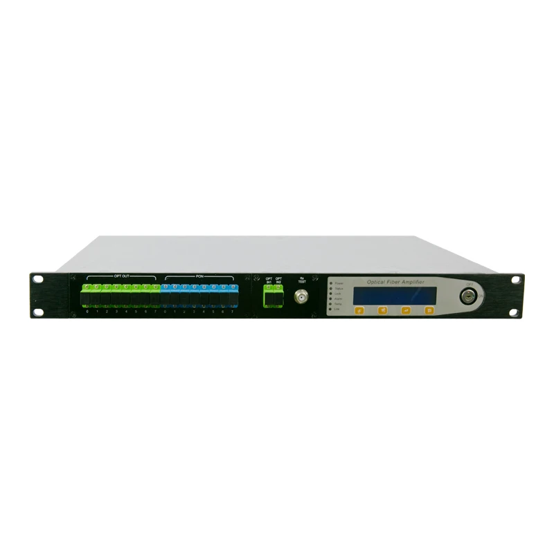 

8-port CATV optical EDFA 1U Rack High Power Fiber Amplifier 1550nm 19dB LC/SC/APC WDM Amplifier Custom parameter interface