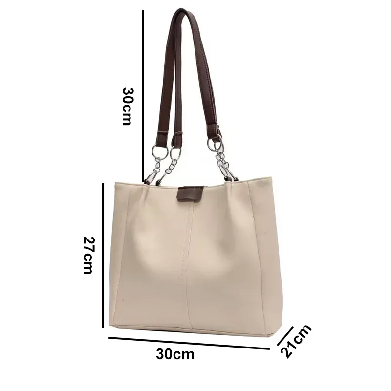 Large Capacity Women Summer Color Block Shoulder Bag