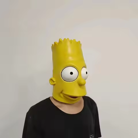 Cartoons latex mask for adult, cartoons, cartoons, Carnival Props, Fancy Ball Costume, One Size, Funny Cosplay